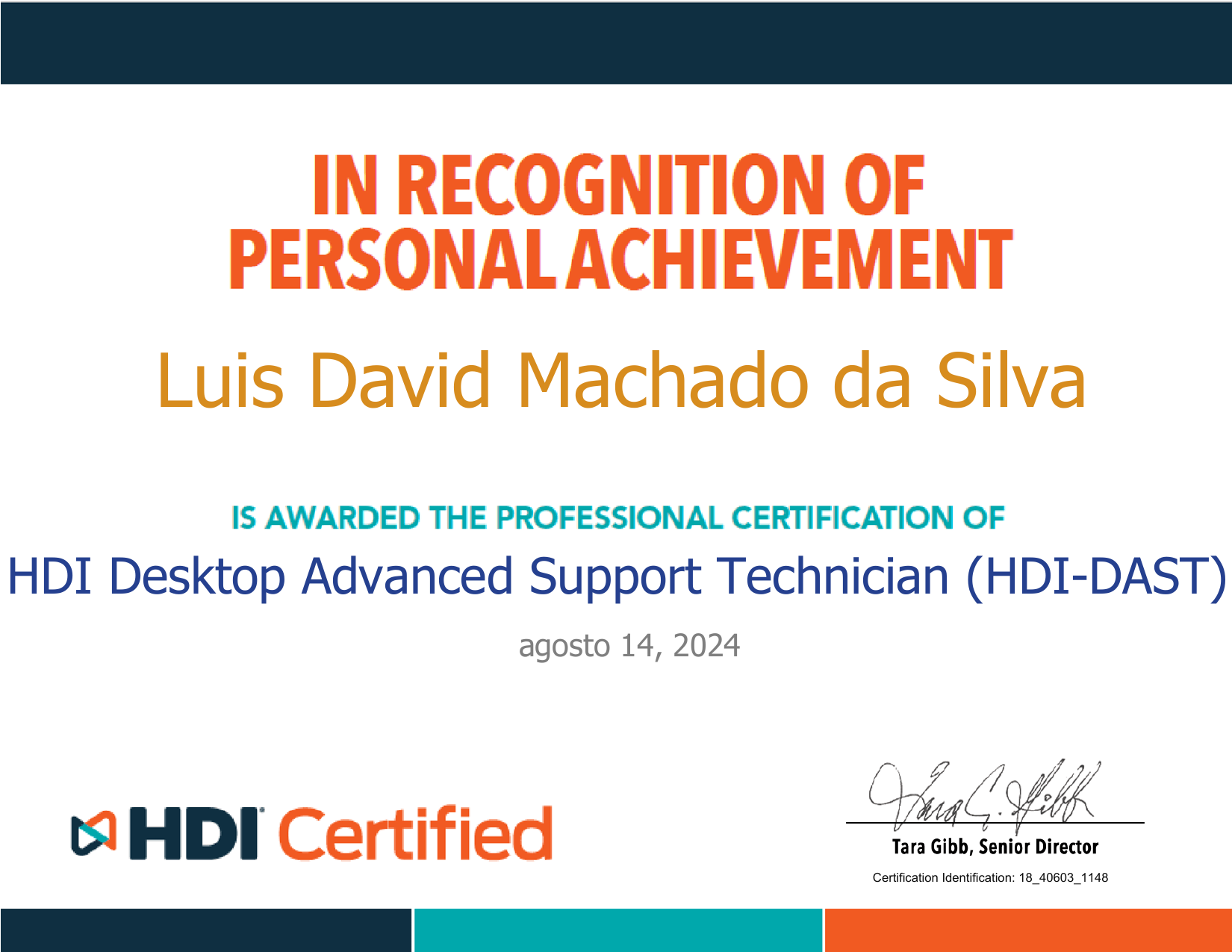 Certificado HDI DAST